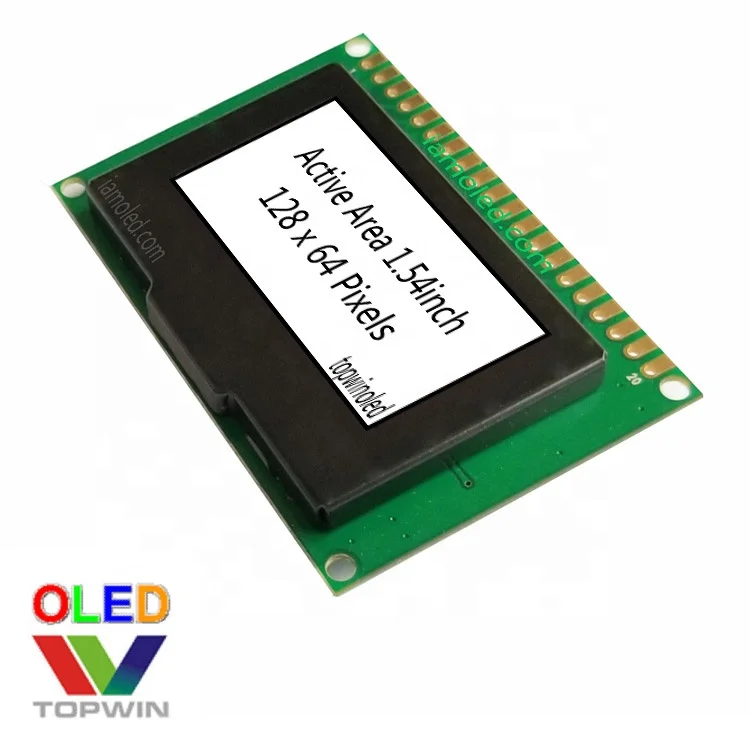 1.54' 1.54 inch 128x64 dots Yellow colour oled display module TW28640155YB02 IIC SPI parallel Interface inside  oled screen