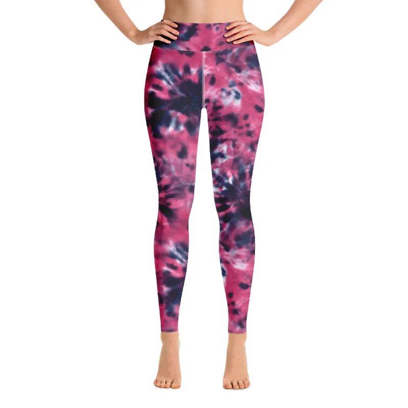 Ultra Four Ways Stretch Skinny Buttery Tights Super Soft High Waist Women Pants Abstract Plum Purple Tie Dye Leggings