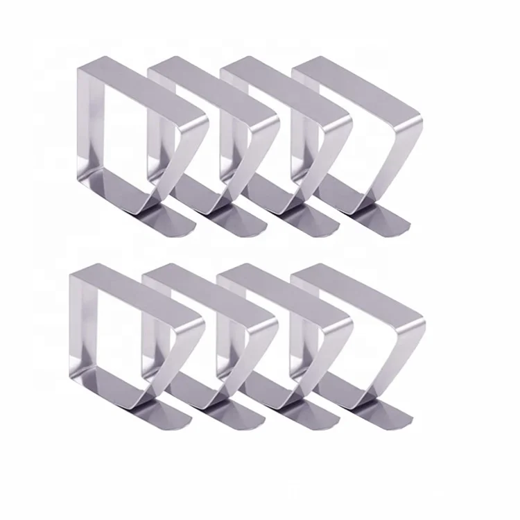 Tablecloth Clips 8 Packs Picnic Table Clips Stainless Steel Table Cloth Cover Clamps Table Cloth Holders for Home Dining Picnic