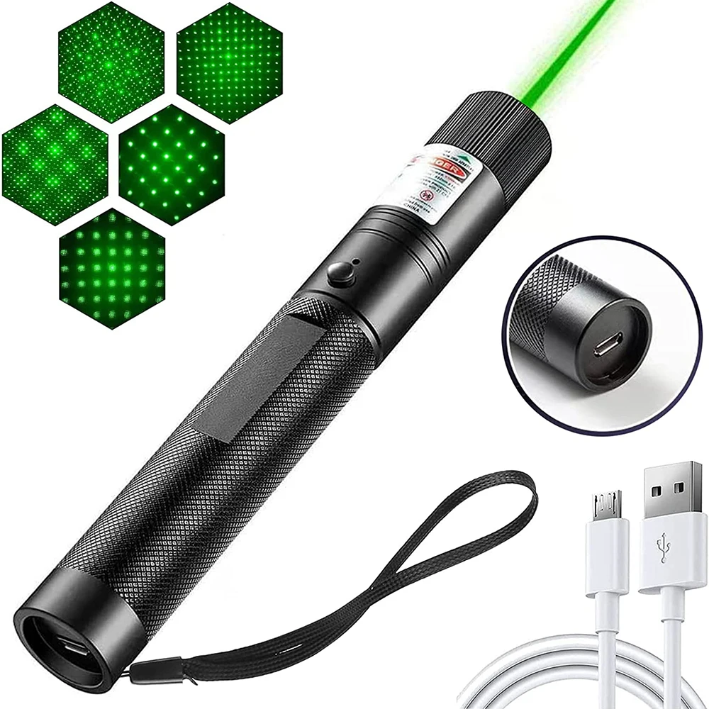 Presenter Red Blue Green Usb Rechargeable Pointer Laser Powerful High 303 Power Laser Light Pointers Pen