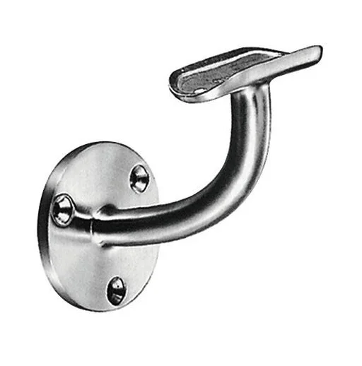 TAKA Customized Adjustable Handrail Bracket Wall Mounted Steel Metal Railing Bracket Stairway Support for Wood Round Railings