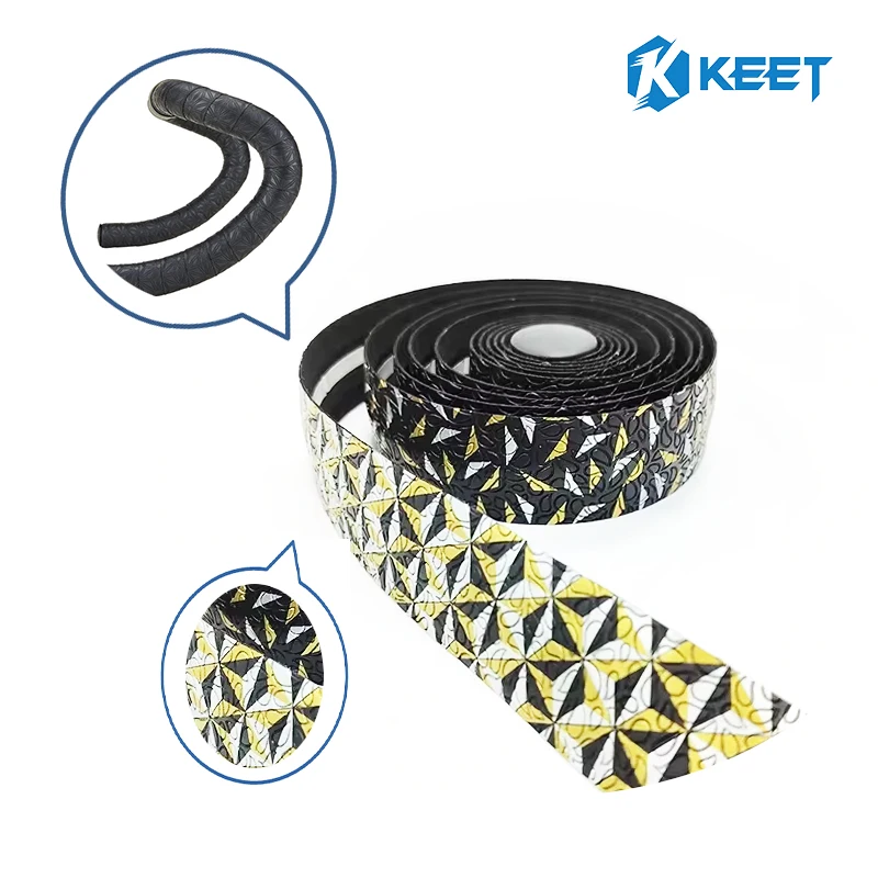 Factory Oem Road Bike Handlebar Tape Pu Color Handle Bar Tape High Elasticity Eva Breathable Bicycle Handle Wrapped