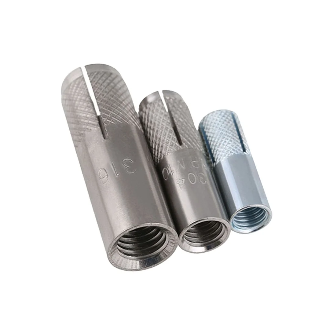 304 316 Stainless Steel Expansion Anchor INOX Knurled Drop In Anchor