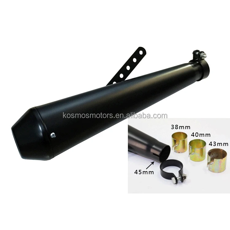 38/40/43/45mm I.D. with DB killer stainless steel scooter muffler dirt bike exhaust pipe motorcycle exhaust muffler