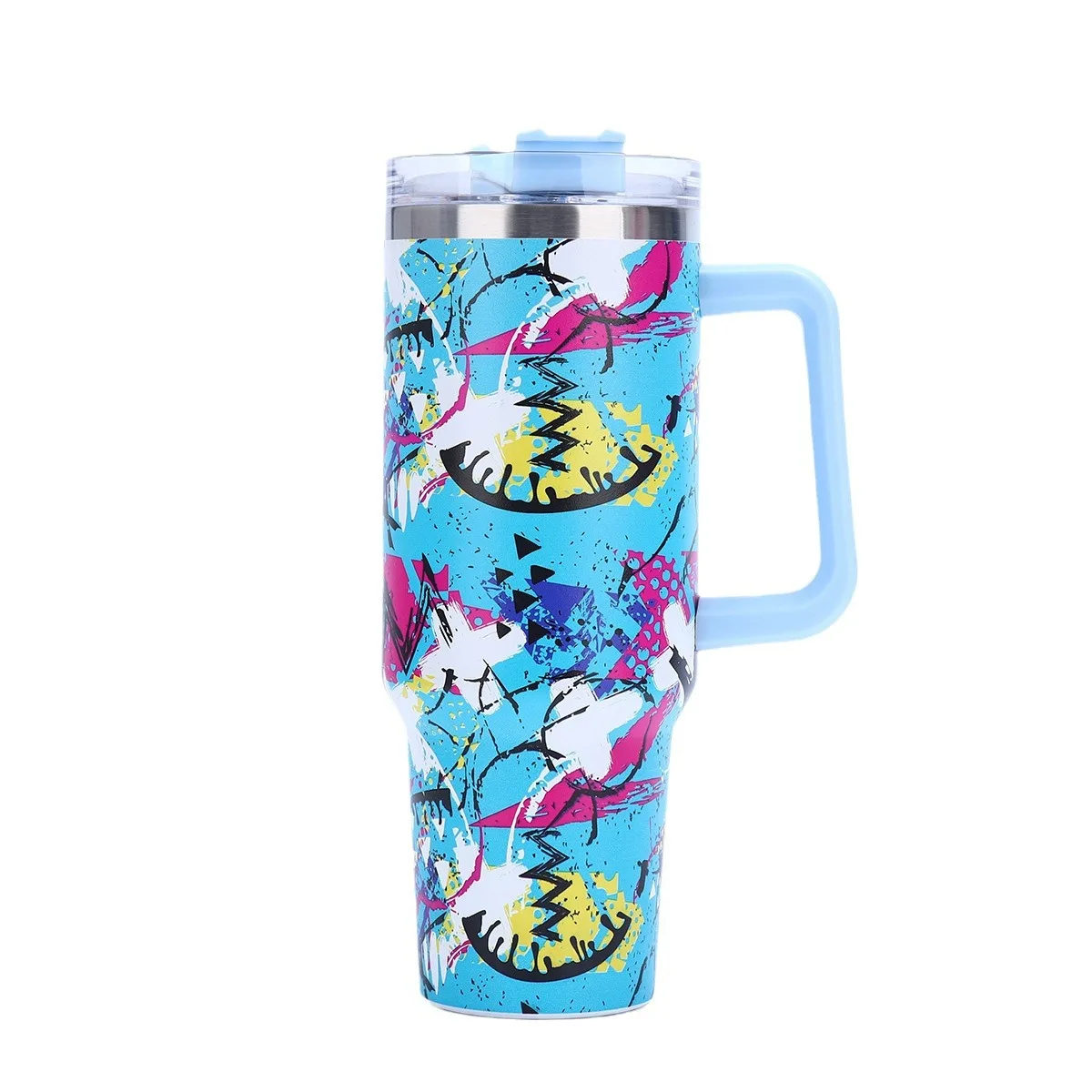 Lead Free Tumblers Heat Press Sublimation Tumblers Colored Tumblers 40Oz Holographic Leopard For Outdoor
