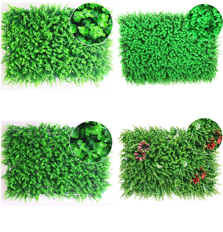 Hot selling fakes plastic leaves background artificial grass wall for decor