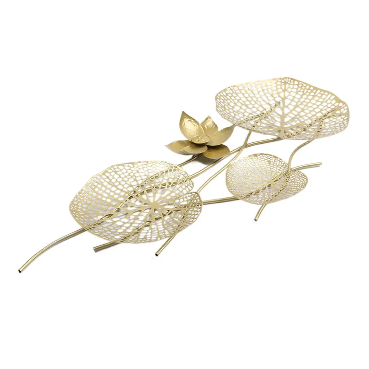 Роскошное Золотое металлическое украшение для стен с вырезами