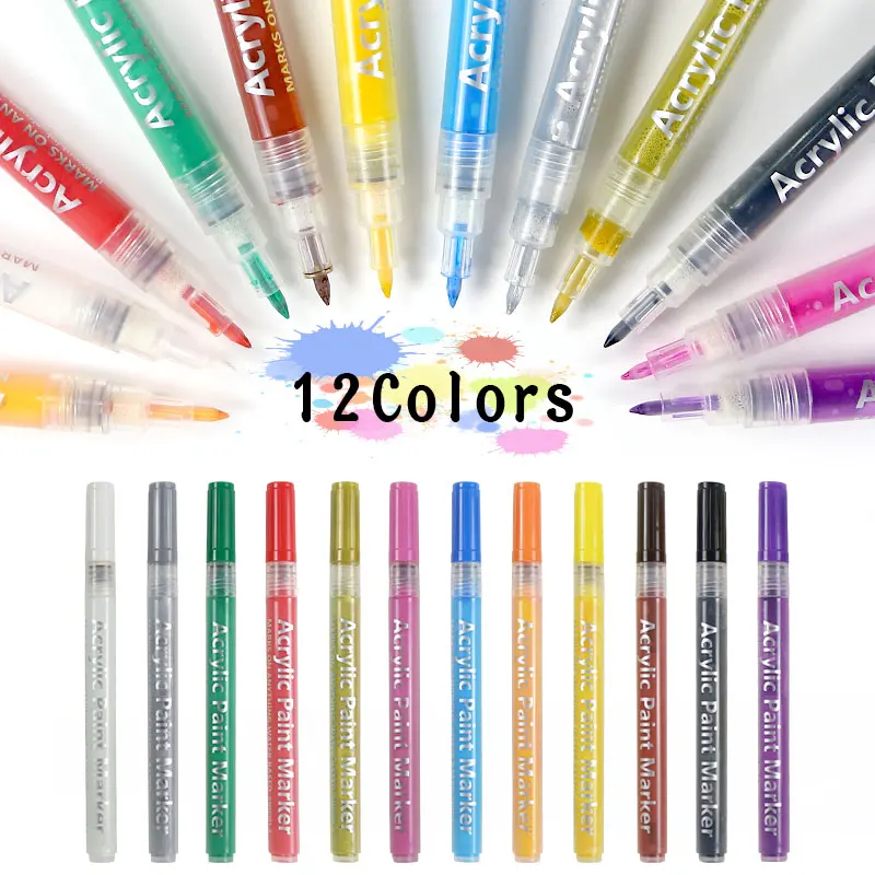 Art Supplies Water Based Acrylic Paint Marcadores Magicos Acrilicos Markers Pen For Glass Fabric Painting