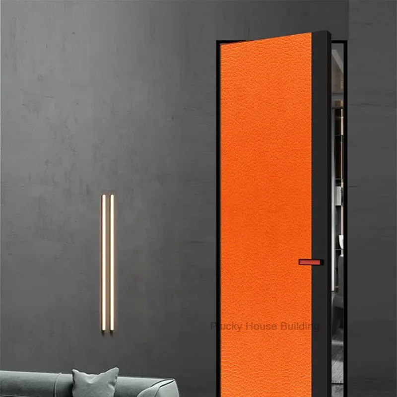 Modern Flush Design Invisible Frameless Door with Hidden Hinge Wood Door