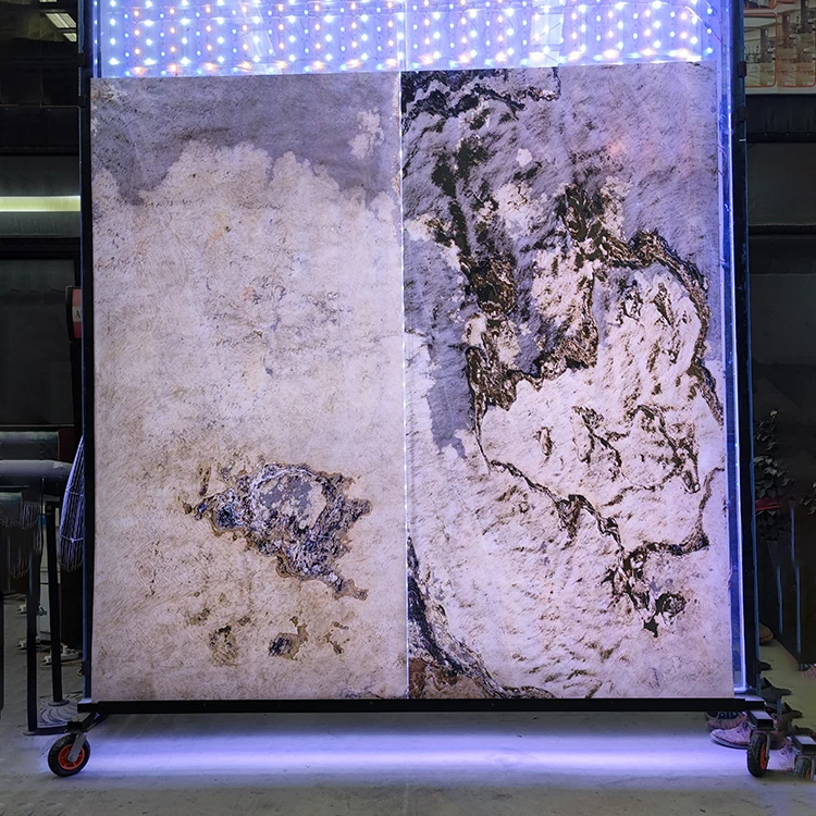 Wholesale flexible luxury stone slabs translucent ultra thin stone veneer lightweight stone veneer