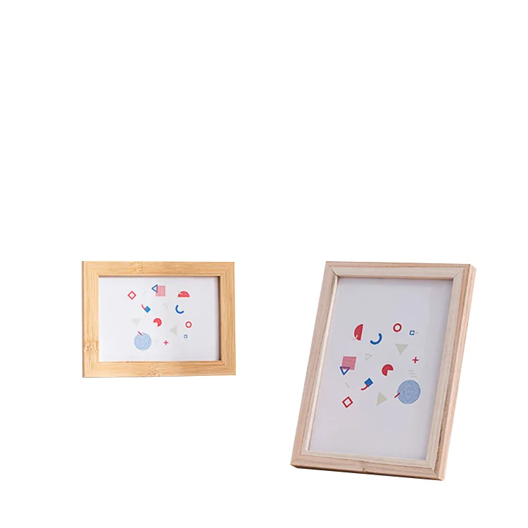 Wholesale Custom Home Decoration Bed Wood Photo Picture Art Wall Oak Solid Wood Frame