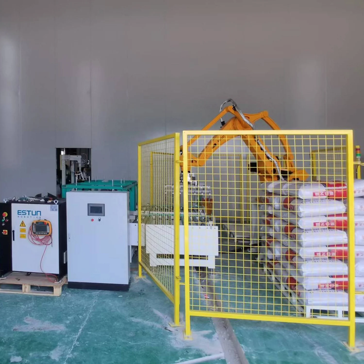 Professional Manufacture Roboter Palletizering Packing Line Pack Carton Case Bag Robot Estun Palletizer Bag