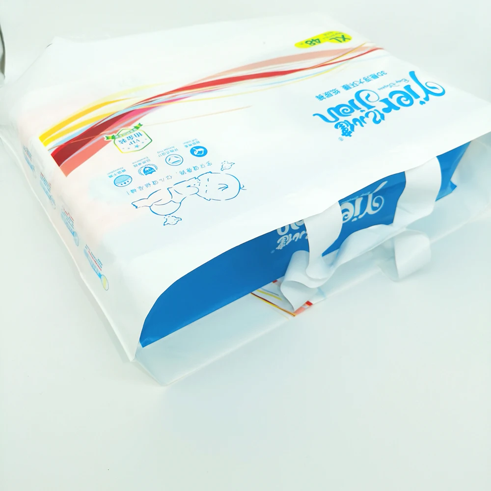 Daily Use Ldpe Bags Hygiene Products Customised Plastic Designer Disposable Baby Diapers Packaging Bag