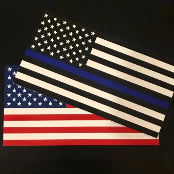 Custom Die Cut Magnetic Vehicle Bumper Decal American Flag Advertising Removable Optional Sign Bumper Car Magnet Sticker