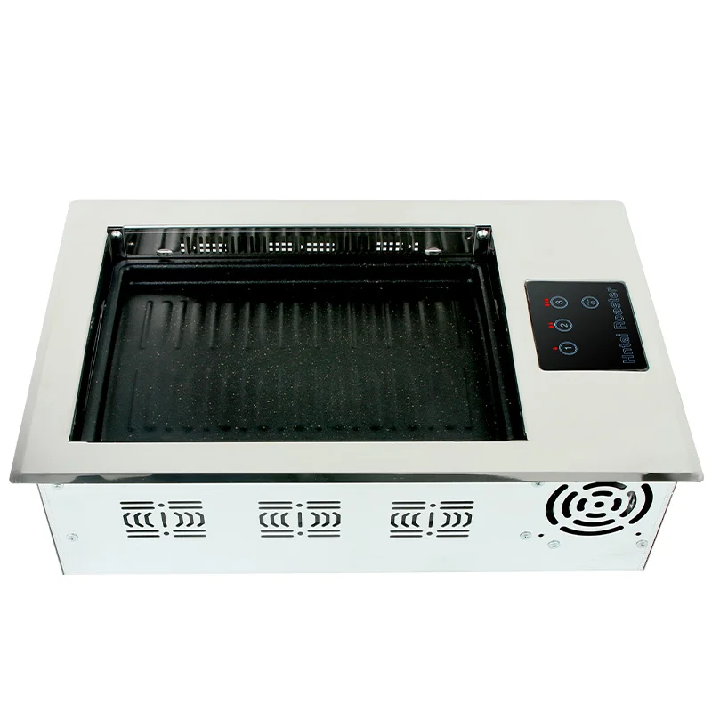 
Korean Infrared Electric Grill Smokeless Oven Square Upper Exhaust Smoke BBQ Electric Grills 