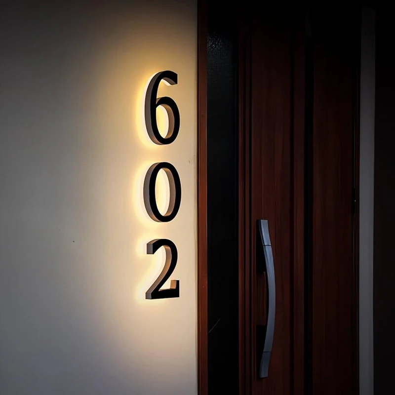 Customized Hotel Do not disturb button Door Plates Number Apartment hotel room number sign maker Lighted led Plaque Sign