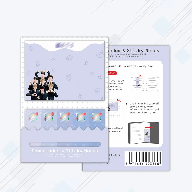 Оптовая продажа товаров KPOP Idol Bangtan Boys JK V JIMIN Memo Pad Sticky