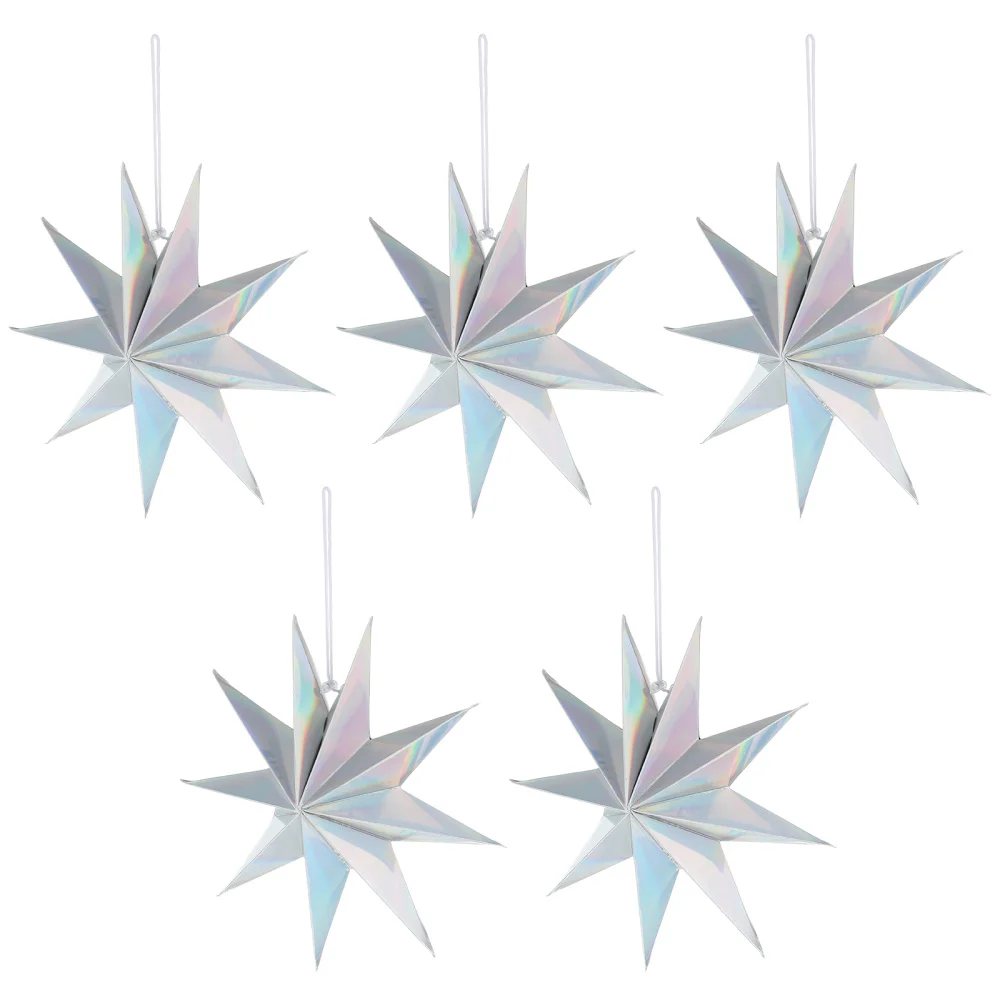 Wholesale Hanging Christmas Ornaments 7 point paper star