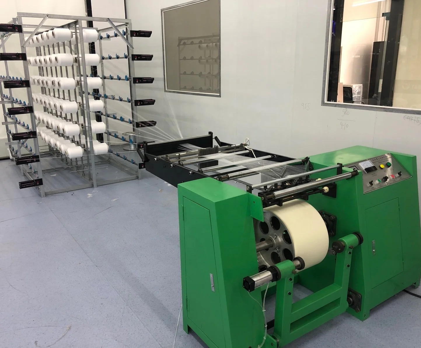 pneumatic warping machine