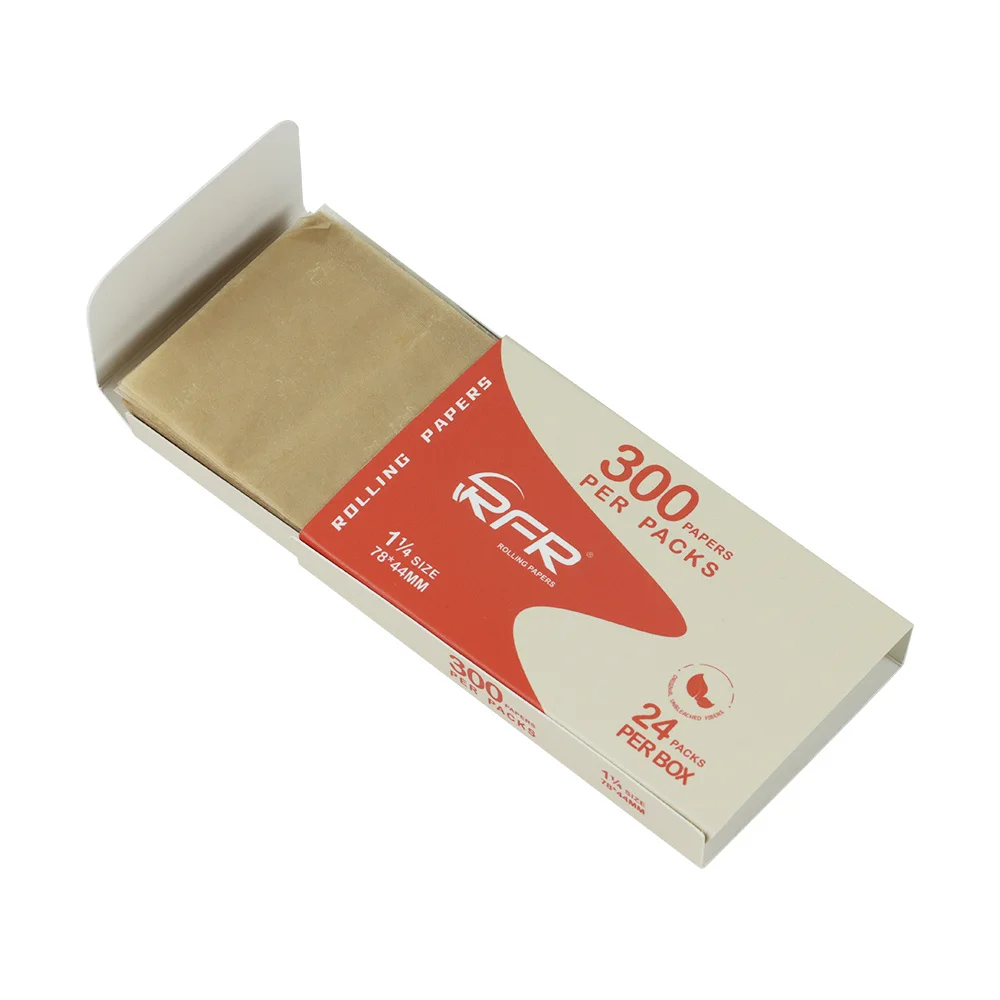 Super RFR Rolling Paper Unbleached Brown Paper with 300 Leaves Smoking Rolling paper