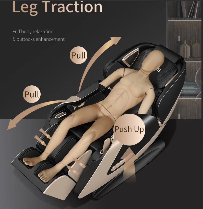 New Shiatsu luxury footrest kneading ergonomic executive office 4D massage chair
