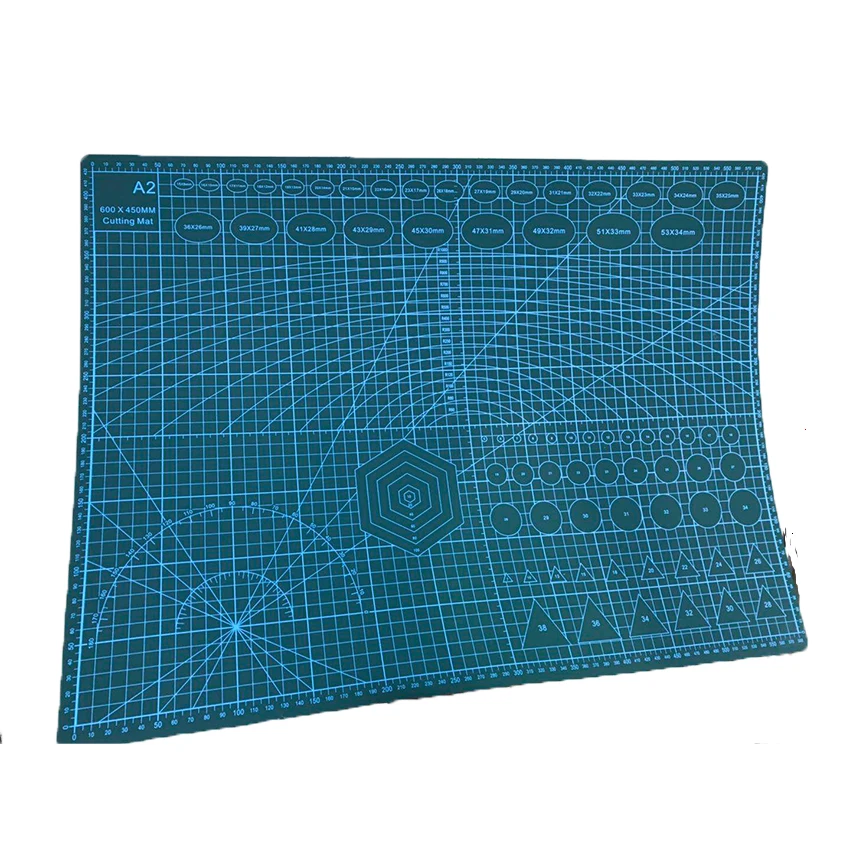 Зеленый самовосстанавливающийся коврик для резки с ножом из нержавеющей стали