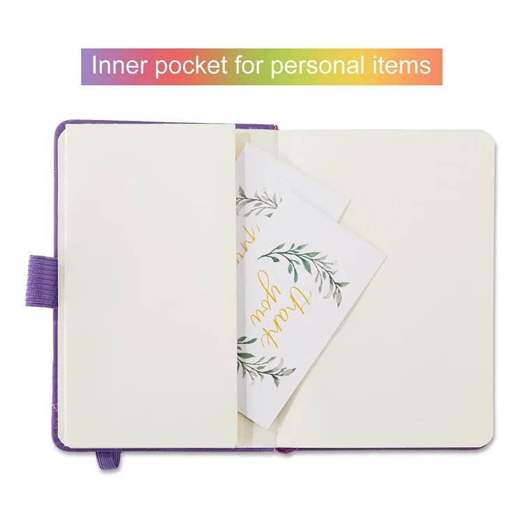 Pocket Notebook Journal Small Mini Notebooks Notepads ,Hardcover Small Pocket Note Book with Inner Pocket and Pen Holder