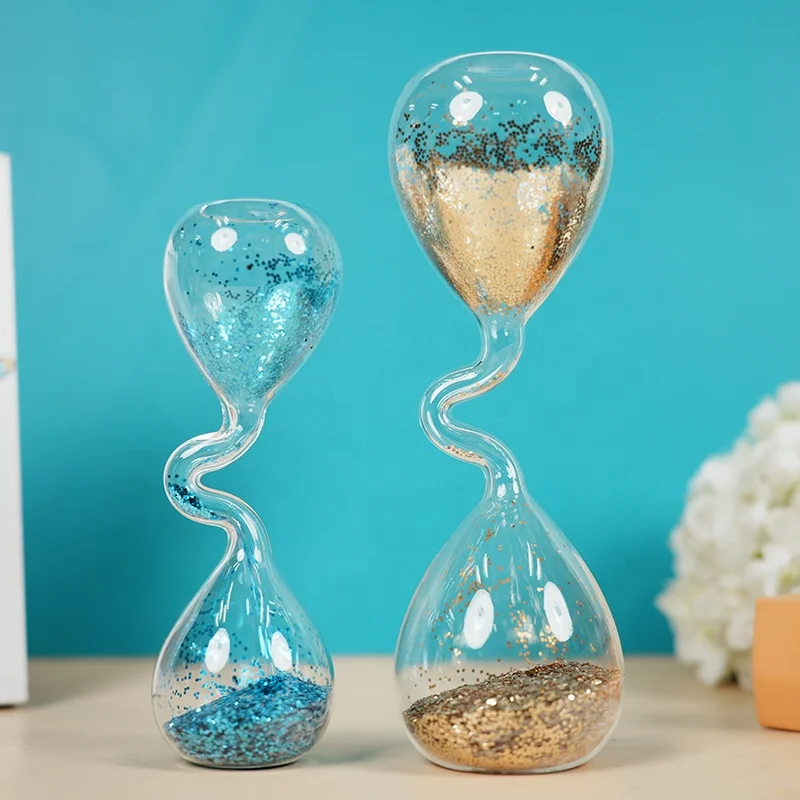 Creative Twist Knot Sand Clock Timer Home Decor Modern Style Decorative Glass Hourglass Case