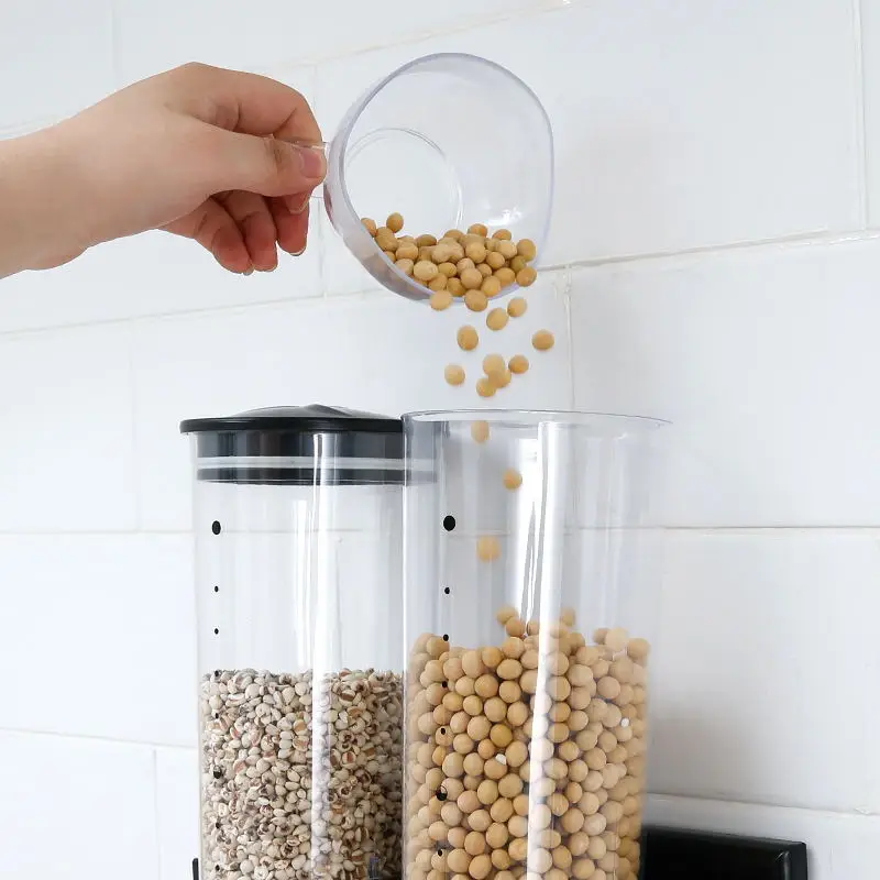 Multifunctional Grain Storage Container Food Storage Bins Plastic Cereal Dispenser Dry Food Storage Boxes
