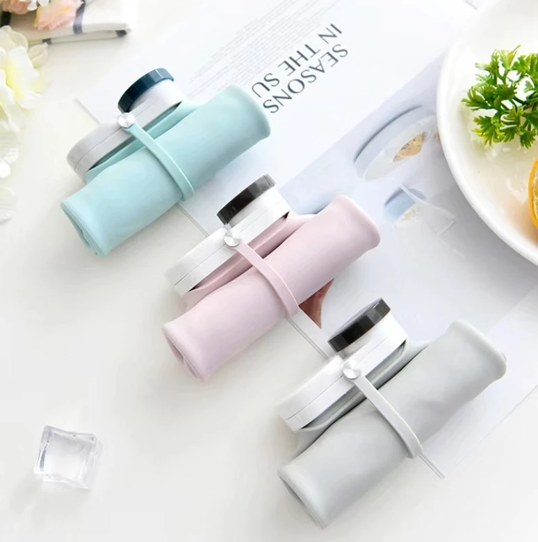 Amazon Top Seller 2023 Best Silicon Collapsible Sports Water Bottles from Xiaozhou