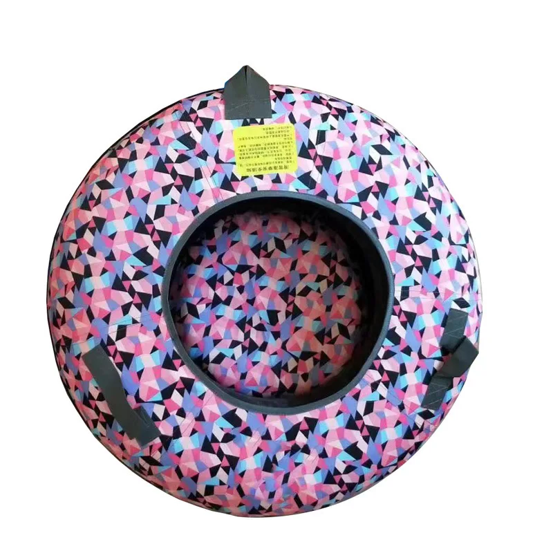 Heavy Duty Inflatable Snow Tubes Vinyl Plastic Bottom Snow Sleds