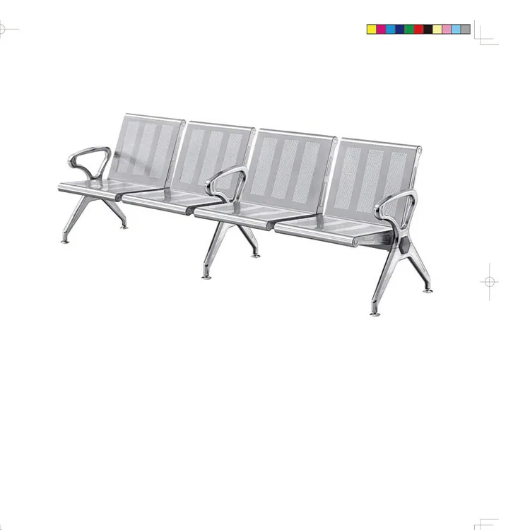 Hospital Waiting Bench Pu row Link Chairs With Pu Cushion Seating Waiting Chair 3 Seater Airport Chair