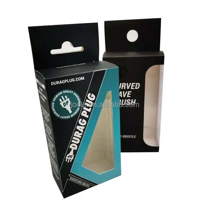 Curved wave brush packaging box clear window box in customized design