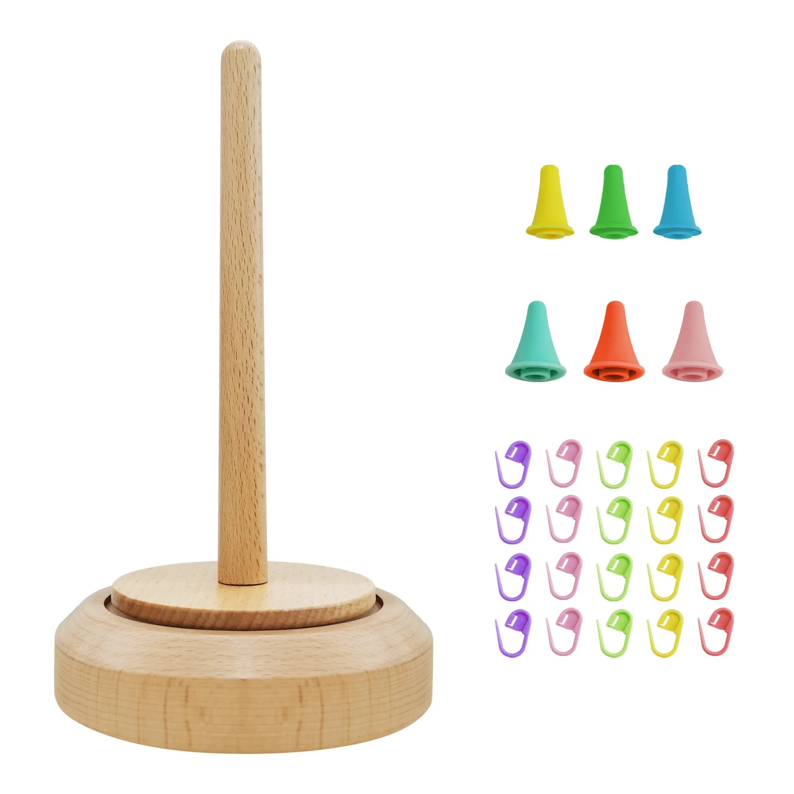 Custom Wood Products Hot Selling Wooden Yarn Ball Holder Dispenser for Crocheting | Wood Yarn Holder for Knitting