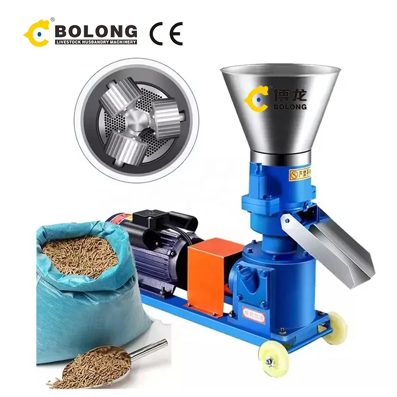 Mini chicken cattle animal feed food pellet making machine Poultry feed pellet mill pelletizer machine