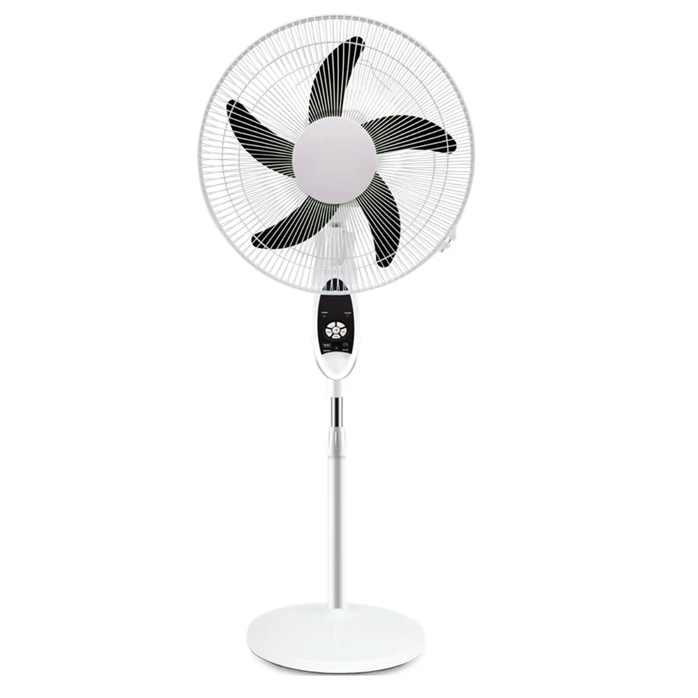 Led light 18 inch AC DC rechargeable stand fan 16 inch 18 inch rechargeable fan 12V DC solar fan