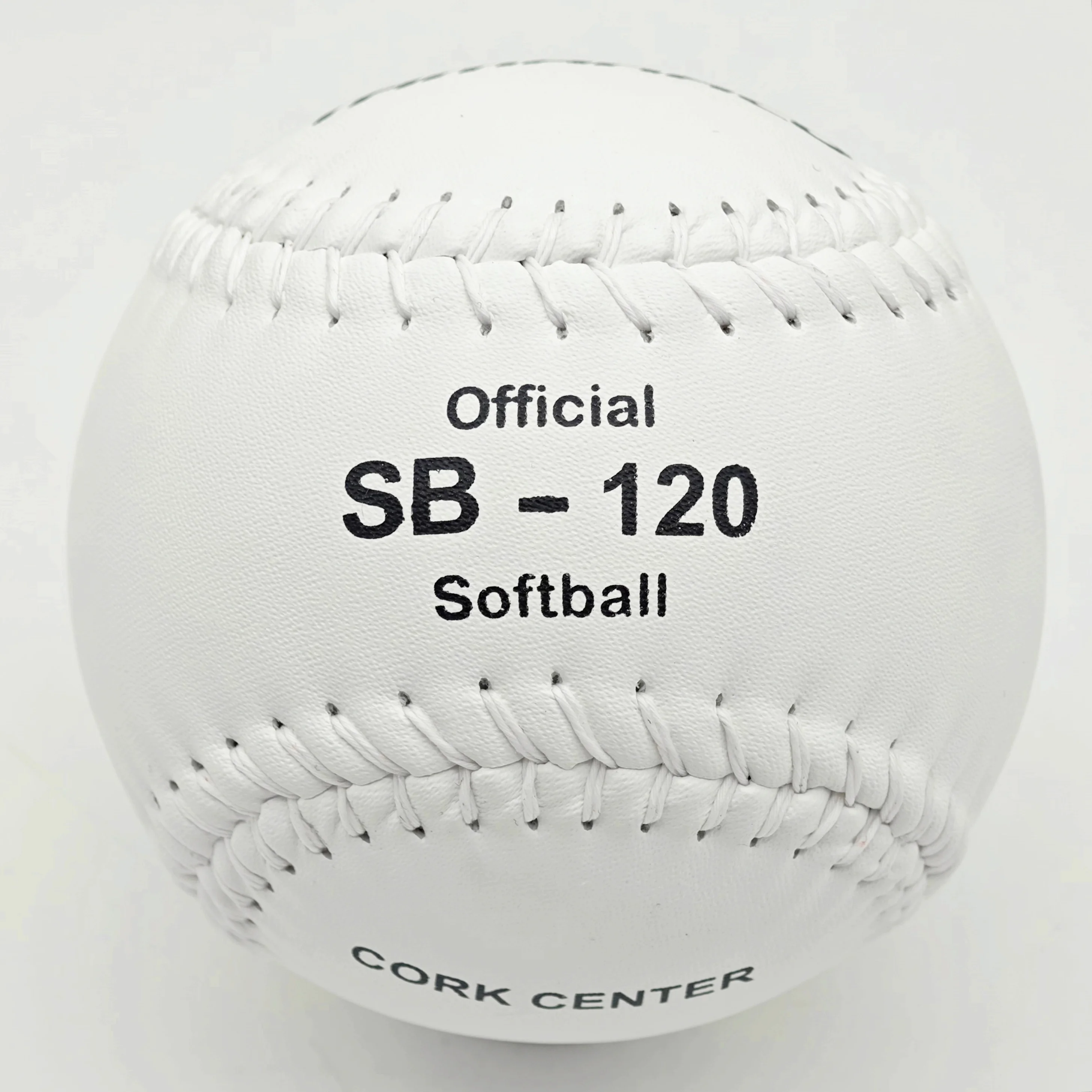 12 inch White Split Leather Softball Ball Cork Core SlowPitch Softball for training SB-120