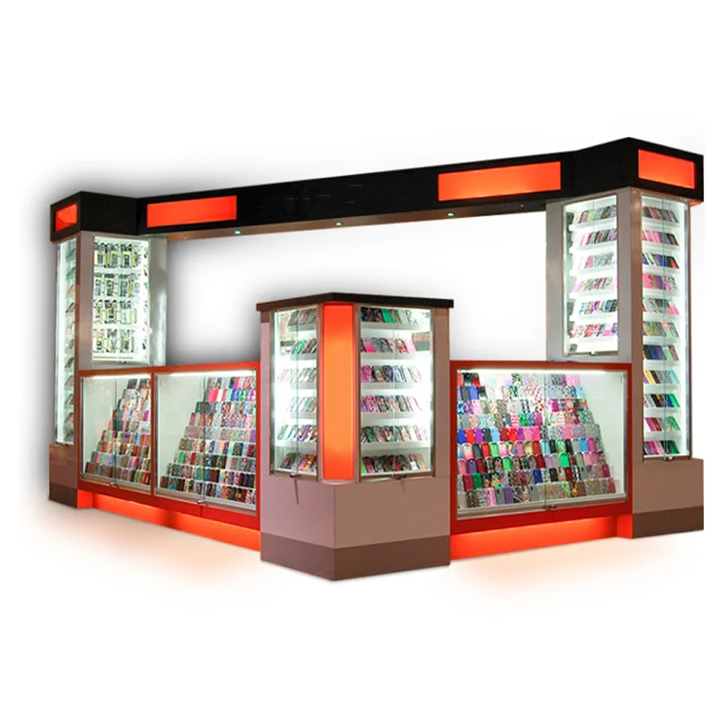Myshine phone shop cell phone showcase display counter cellphone kiosk new type mobile phone repair kiosk