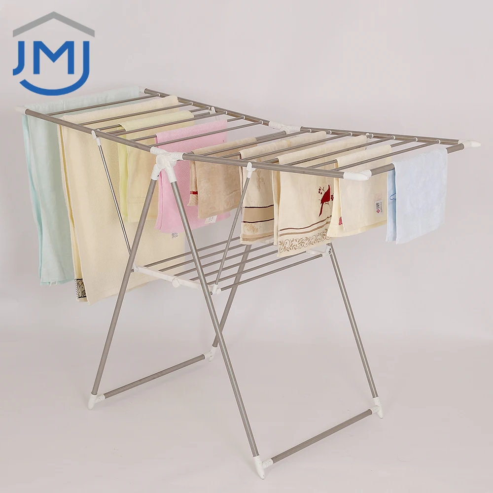 Indoor outdoor laundry rack foldable cloth dryer stand  stainless steel clothes drying rack