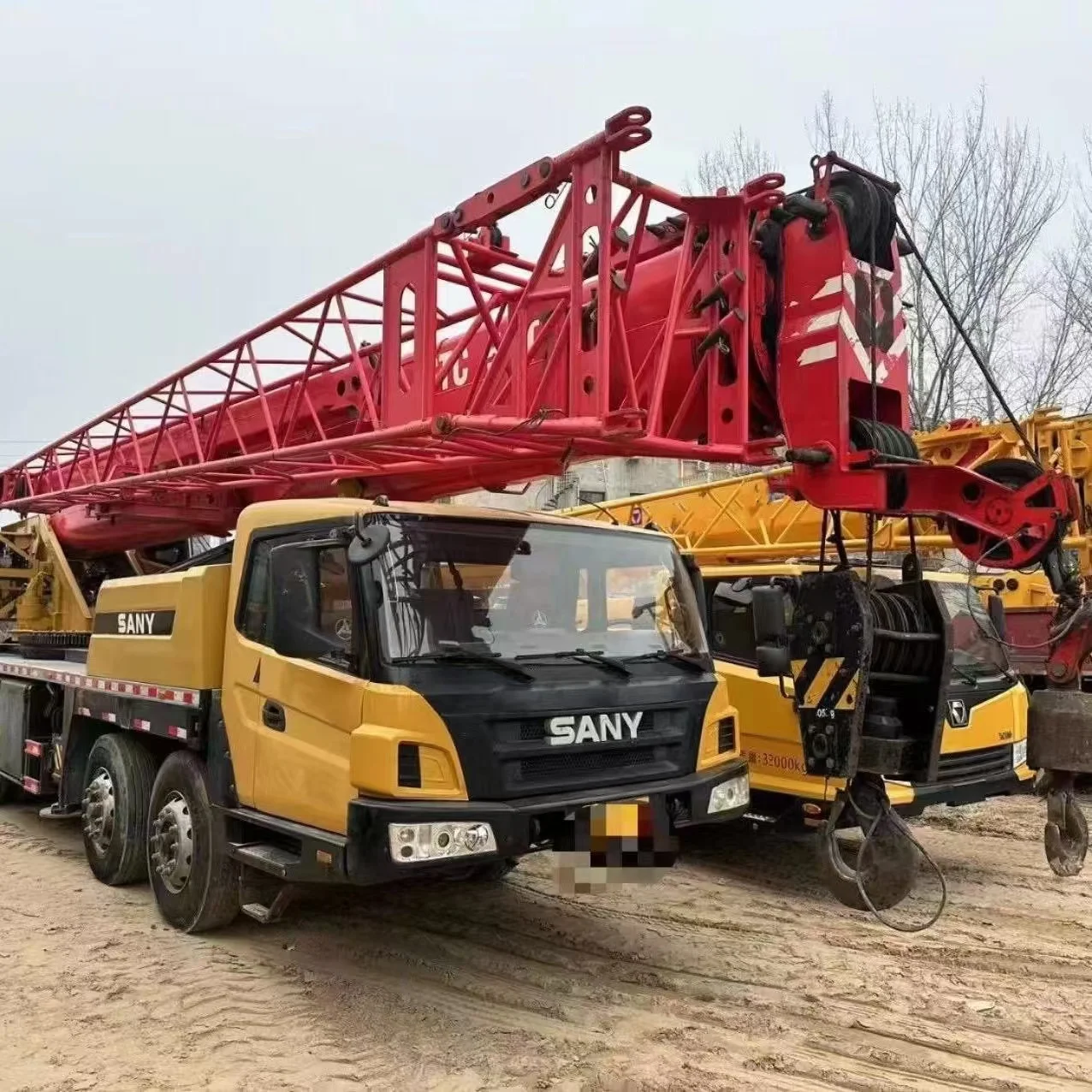 Used Sany 35 Tons Mobile Truck Crane for Sale China Cranes with Core Components Engine Motor Pump Gearbox PLC