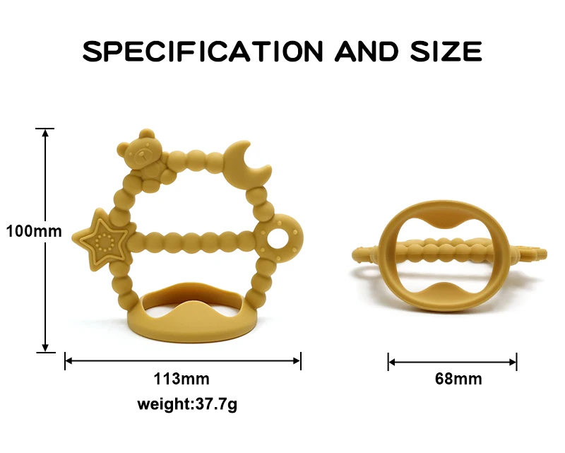 safe baby teether toy silicone baby animal teether mitten glove never drop teether baby educational toys