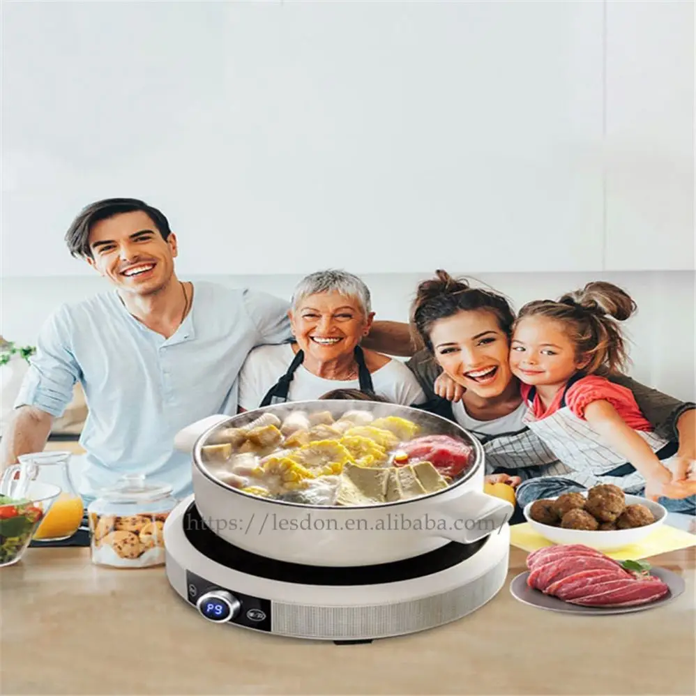 Household Explosion Electromagnetic Stove Intelligent Round Electric Flame Furnace Electric Ceramic Plastic Ce Commercial 1 YEAR