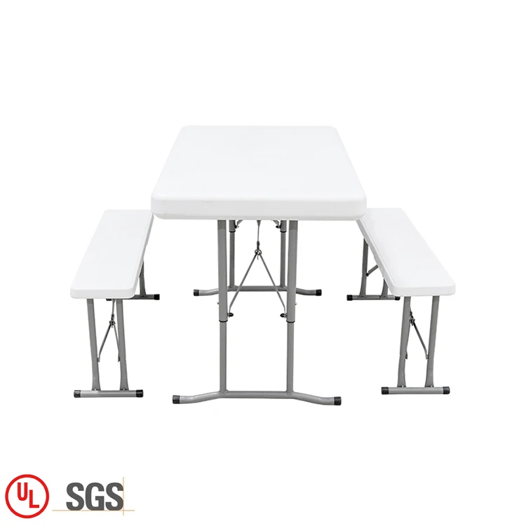 Wholesale outdoor garden picnic 3 kits beer portable folding table with benches for events