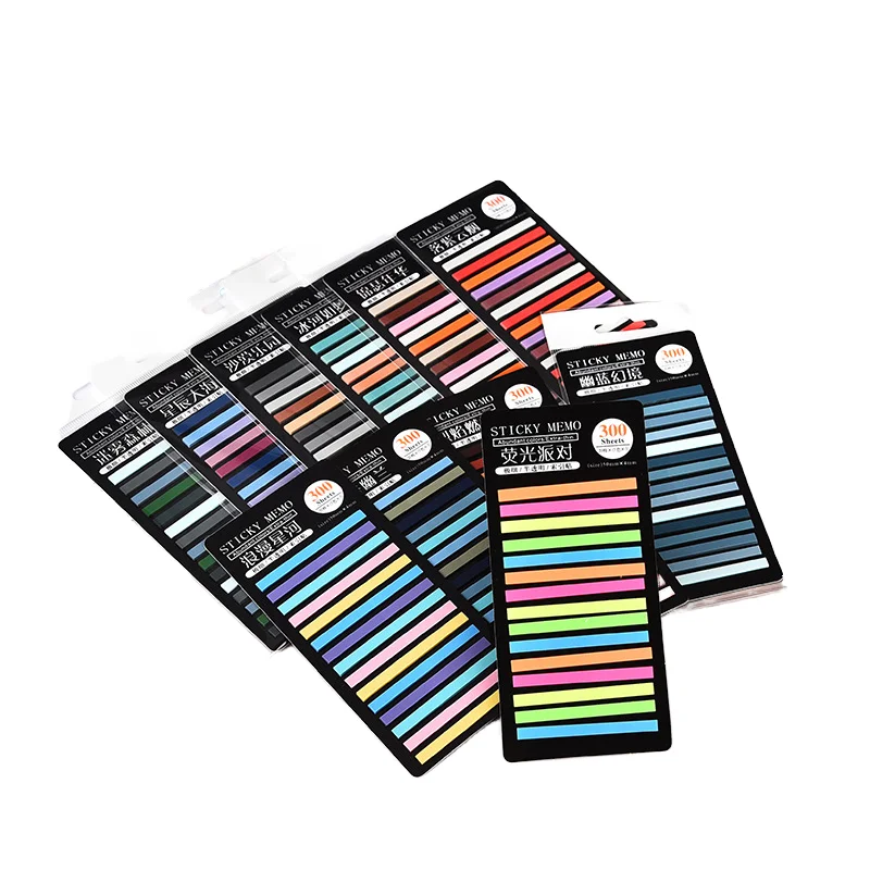 Multiple Gradient Color Index Transparent PET Loose Leaf Sticky Note for Drawing