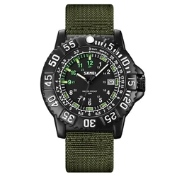 9281 custom logo nylon strap calender sport navy green japan movt military brand mens quartz watch skmei factory