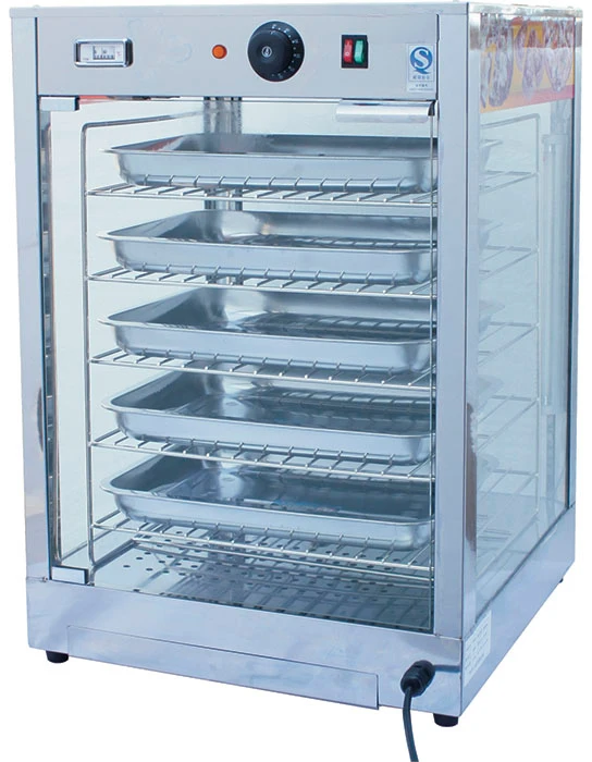 Commercial Custom 1100W Front Loading Half Type Heated Warmer Pie Food Warmer Display Showcase