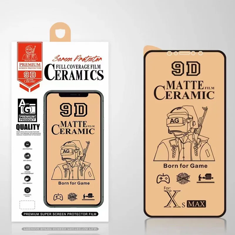 Phone Screen Protector Glass Matte Ceramic Film Full Coverage 9D Anti-Shock Fingerprint Unlock Compatible For Samsung All Models