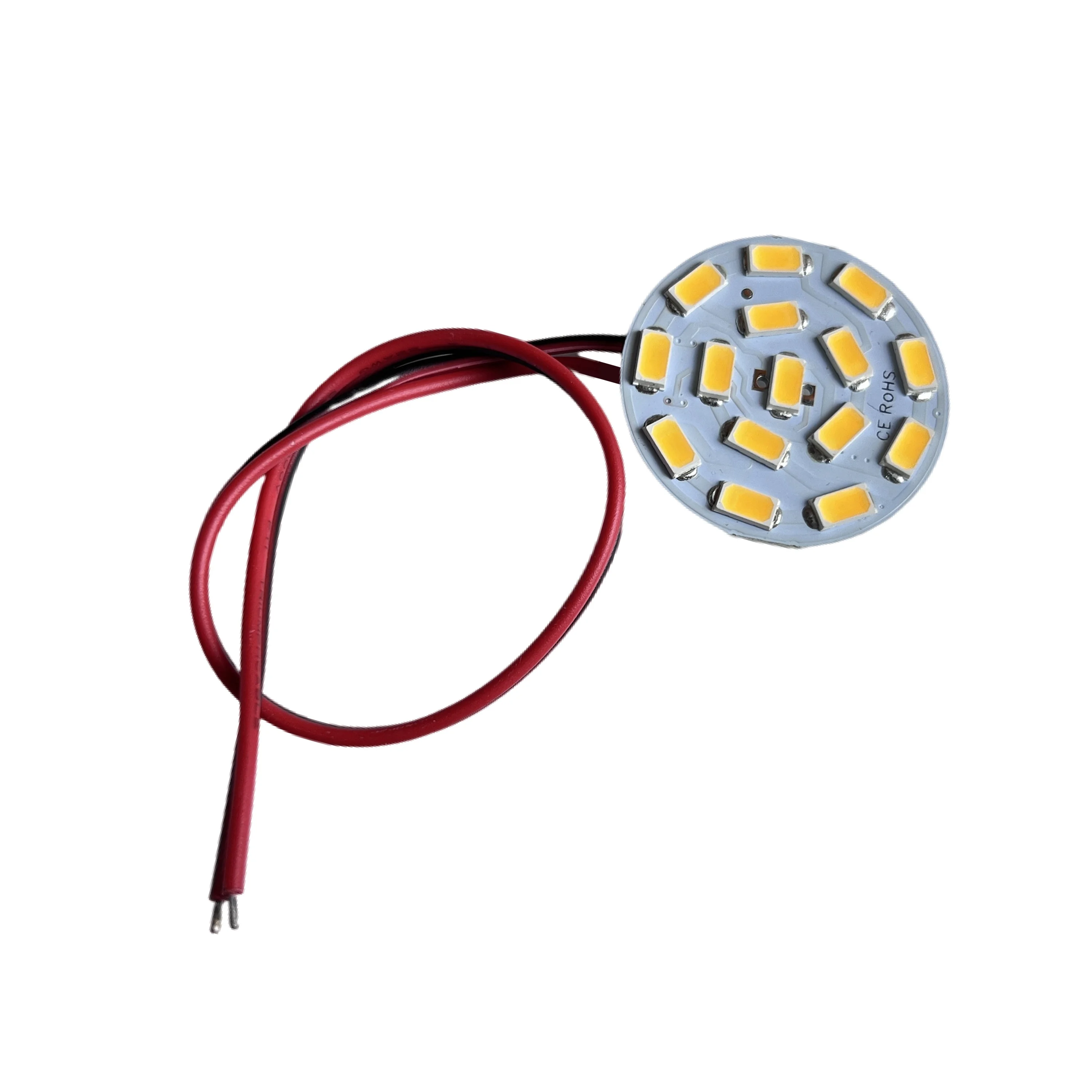 AC12V 24V LED Light Bulbs 20cm Wire 3W Replaces 25W Halogen Lamp 350LM 15leds 5730smd No Flicker Range Hood Boat Round Lighting