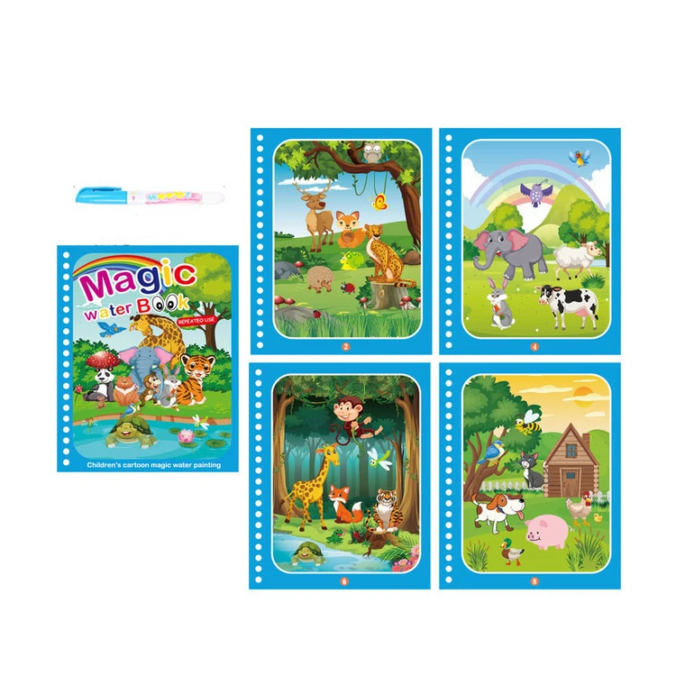 Wholesale Factory Price Custom Reusable Water Drawing Painting Book Magic Doodle Book For Children Toys Gifts