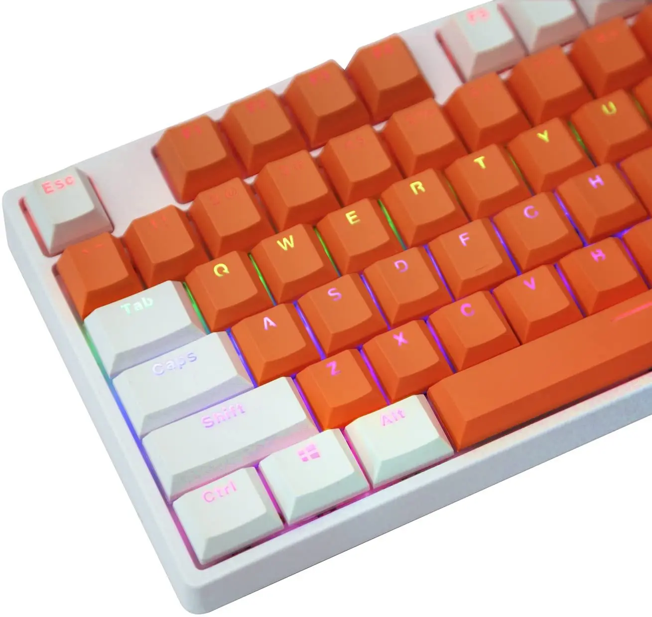 Wired Gaming Mechanical Keyboard Keycaps Pbt Backlit Double Shot Keycap
